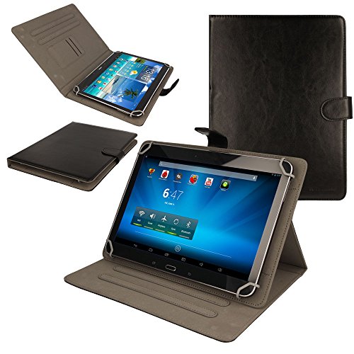 TECHGEAR [Stellar (10)] Universal Hülle für Dell Venue 10 & Venue 10 Pro Tablets - Schutzhülle mit Standfunktion (Schwarz) von TECHGEAR