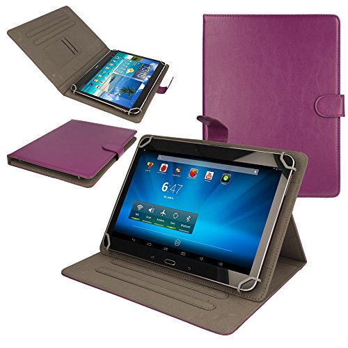 TECHGEAR [Stellar (10) Universal Case für Dell Venue 10 & Venue 10 Pro Tablets - Schutzhülle mit Standfunktion (Violett) von TECHGEAR
