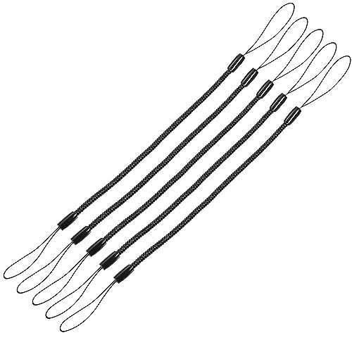 TECHGEAR Stylus-Haltegurt, [5er-Pack] 15,2 cm einziehbares Federspulenband, elastische Spulenschnüre, Haltegurt, Spiralband/generisches Stylus-Bungee-Seil für Stylus Touch Pens/Bleistifte von TECHGEAR