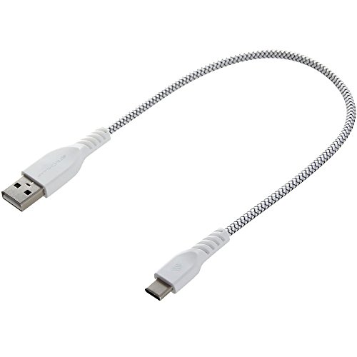 TECHGEAR USB C Kabel 30 cm Typ C Geflochtene Ladekabel und Synchronisation Kabel Kompatible mit Samsung Tab A9/A9 Plus 11, Tab A8 10.5, Tab A7, S6 Lite, Tab S7 S8 S9 FE/Plus/Ultra - Weiß von TECHGEAR