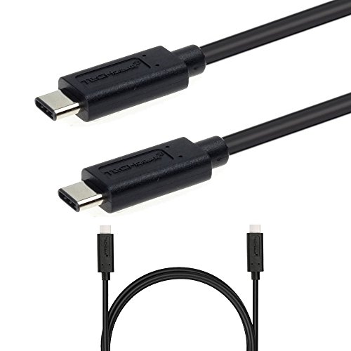 TECHGEAR USB C auf USB C Kabel 1 meter (10 Gbit/s / 3A) Kompatible mit Samsung Galaxy S24, S23, S22 S21 S20 FE/Plus/Ultra S10, S9, A12 A13 A14 A22 A23 A32 A33 5G, A02s, A03s, A52 A53 A54 5G - Schwarz von TECHGEAR