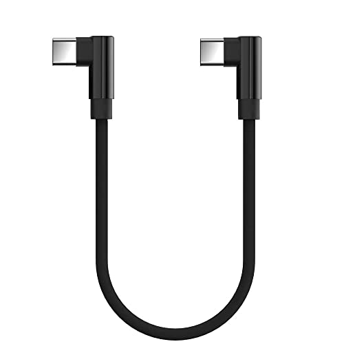 TECHGEAR USB C auf USB C Kabel 30cm, Typ C Winkelstecker 90 Grad Schnellladekabel, Ladekabel kompatibel mit Samsung Note 20 S23 S22 A14 A53 5G, Xiaomi 13 12 Oppo Reno 8 OnePlus 11 Pixel 7 Moto G13 usw von TECHGEAR