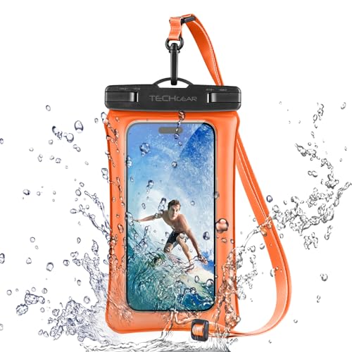 TECHGEAR Wasserdichte Handytasche, IPX8 schwimmende Hülle zum Schwimmen, wasserdichte Handytasche mit Umhängeband, kompatibel mit iPhone 16e, 16, 15, 14, 13, Samsung Galaxy S25, S24, S23, S22+, S21 TECHGEAR Wasserdichte Handytasche, IPX8 schwimmende Hülle zum Schwimmen, wasserdichte Handytasche mit Umhängeband, kompatibel mit iPhone 16e, 16, 15, 14, 13, Samsung Galaxy S25, S24, S23, S22+, S21 von TECHGEAR
