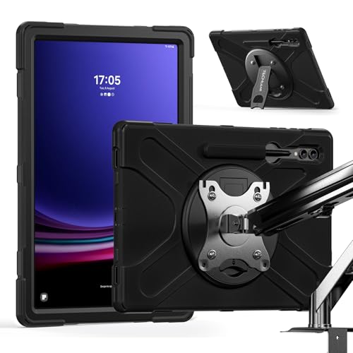 TECHGEAR X-Case mit VESA 75 x 75 mm Löchern für Samsung Galaxy Tab S10 Ultra/S9 Ultra/Tab S8 Ultra 37,1 cm (14,6 Zoll), robuste Tablet-Schutzhülle, Ständer funktioniert mit VESA 75 mm von TECHGEAR