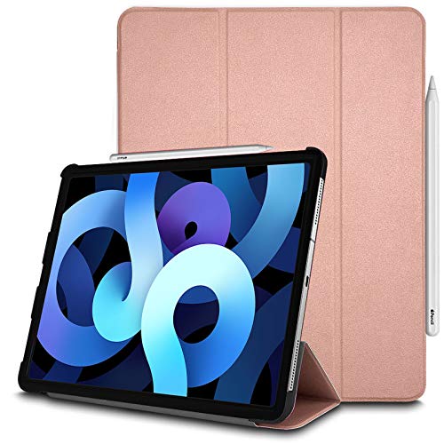 TECHGEAR iPad Air 5, 5. Generation Smart Case [Pencil kompatibel] Slim Smart Case Tri-fold Stand Cover mit Eckenschutz [Auto Wake/Sleep] für iPad Air 10,9 Zoll 2022 - Roségold von TECHGEAR