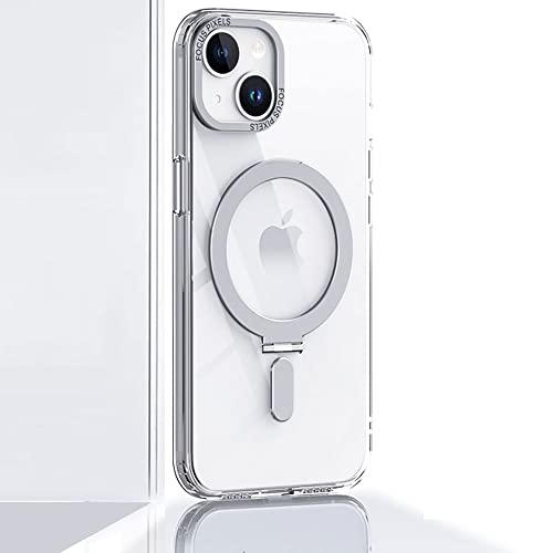 TECHGEAR iPhone 14 Hülle mit Ständer [Fusion Armor Ring] Premium Hybrider Robuster Schutz Case mit Magnetisch Ständer Kompatibel mit MagSafe für iPhone 14 - Transparent von TECHGEAR