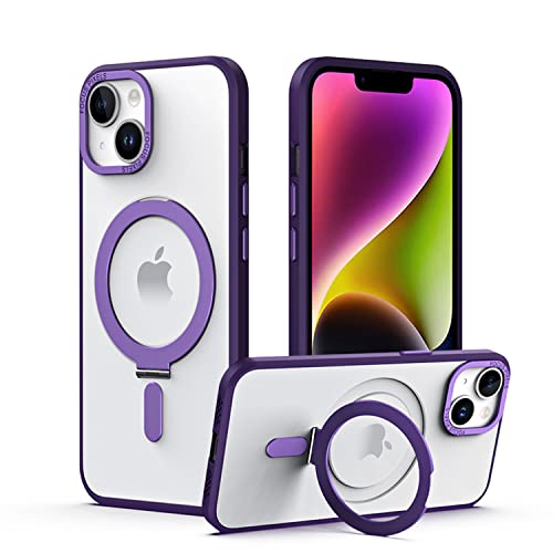 TECHGEAR iPhone 14 Pro Max Hülle mit Ständer [Fusion Armor Ring] Premium Hybrider Robuster Schutz Case mit Magnetisch Ständer Kompatibel mit MagSafe für iPhone 14 Pro Max - Lila von TECHGEAR