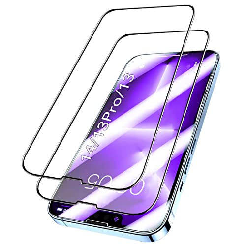 TECHKUN [2 Stück] 3D Schutzfolie für iPhone 14 / iPhone 13 Pro/iPhone 13，Panzerglasfolie kompatibel mit iPhone 14/13 Pro /13，6.1 Zoll von TECHKUN