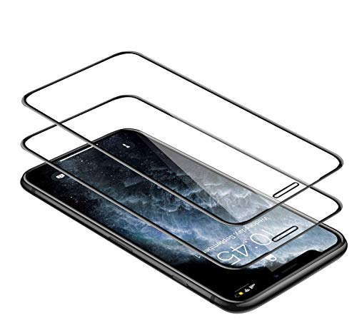TECHKUN [2 Stück] 3D Vollbild Panzerfolie HD Displayschutzfolie 9H Härte Glas Folie für iPhone 11 Pro/iPhone Xs/iPhone X, 5.8 Zoll von TECHKUN