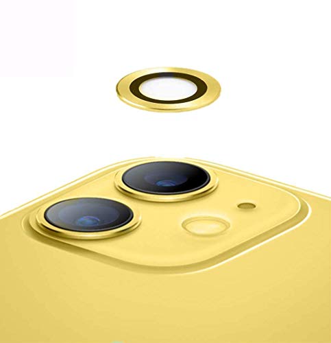 TECHKUN Kamera Schutzfolie für iPhone 11 (6,1 Zoll), [2 Stück] Camera Lens Protector für iPhone 11（Gelb） von TECHKUN