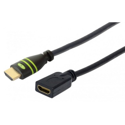 HDMI-M/F-Kabel-0,20m-schwarz-4K -- von TECHLY