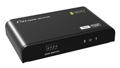 HDMI Splitter 4K 60Hz 2 Port, HDR -- HDMI Splitter 4K 60Hz 2 Port, HDR -- von TECHLY