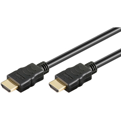 High Speed HDMI Kabel mit Ethernet -- schwarz, 1m von TECHLY