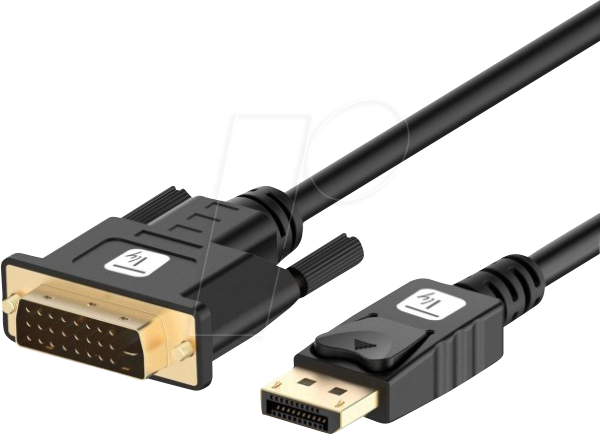 ICOC-DSP-C12020P - Displayport 1.2 Stecker auf  DVI 24+1 Stecker,passiv, 1080p, 2 m von TECHLY