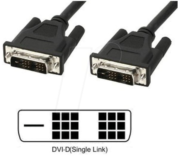 ICOC-DVI-8050 - DVI Monitor Kabel DVI 18+1 Stecker, Single Link, 5,0 m von TECHLY