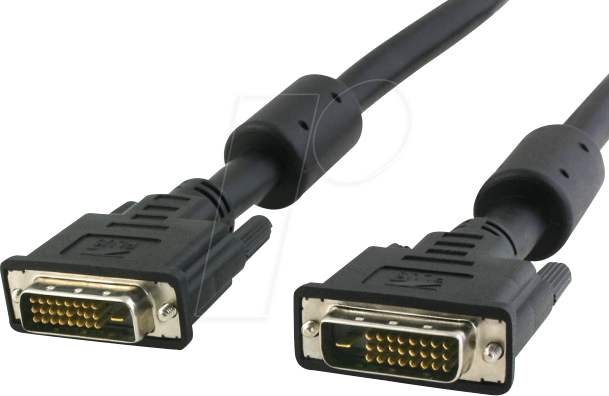 ICOC-DVI-8150F - DVI Monitor Kabel DVI 24+1 Stecker, Dual Link, Ferrit, 5,0 m von TECHLY