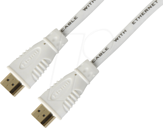 ICOC-HDMI4005NWT - HDMI mit Ethernet Kabel, weiß, 0.5m von TECHLY