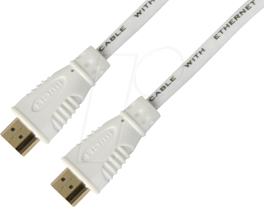 ICOC-HDMI4010NWT - HDMI mit Ethernet Kabel, weiß, 1m von TECHLY