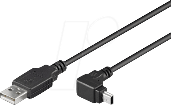 ICOC-MUSBAA018A - USB 2.0 A-Stecker > Mini B-Stecker 90° gewinkelt, 1,8m von TECHLY