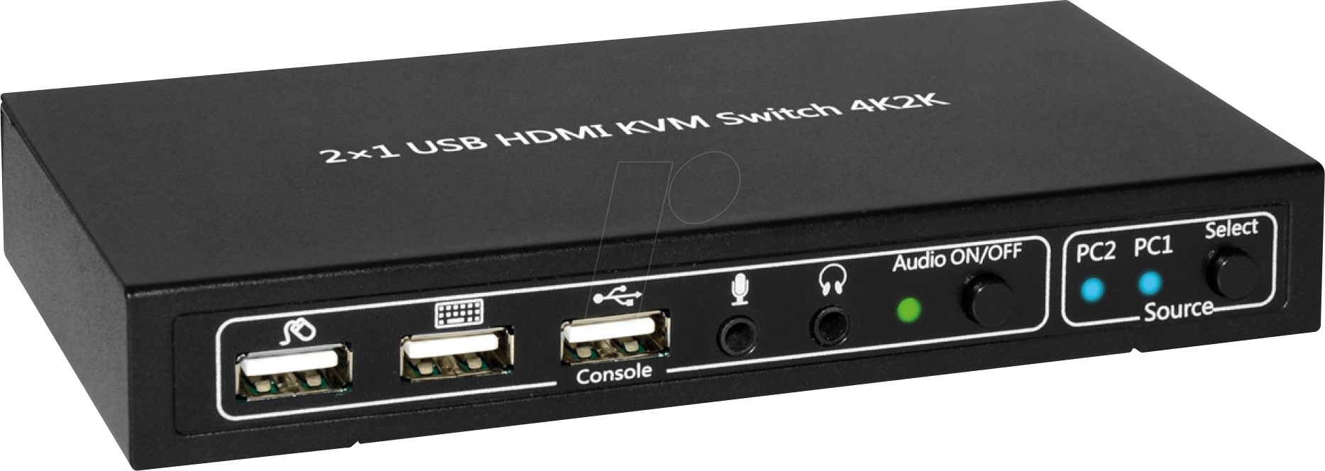 IDA-KVM-HDMI2U - KVM Switch, USB, HDMI, 4K, 2 Port von TECHLY