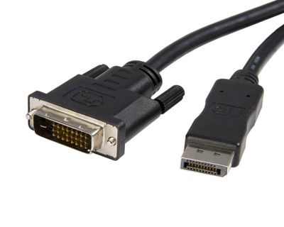 Konverterkabel DisplayPort 1.2 auf DVI -- schwarz, 1 m von TECHLY