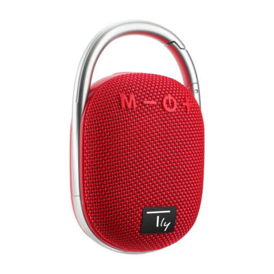 Techly mini Wireless Lautsprecher BT -- V5.3 LED Licht, Freisprecheinrichtung rot von TECHLY