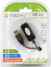 USB 2.0 Aktives Verlängerungskabel, 10 m Hersteller: Techly (IUSB-REP10TY) von TECHLY
