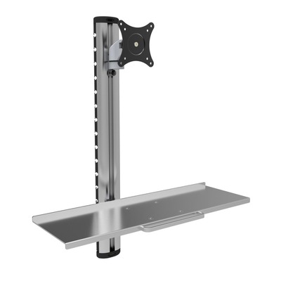 Wandhalterung für 1 Monitor 15"-27" mit -- Tastaturablage und Monitorarm von TECHLY
