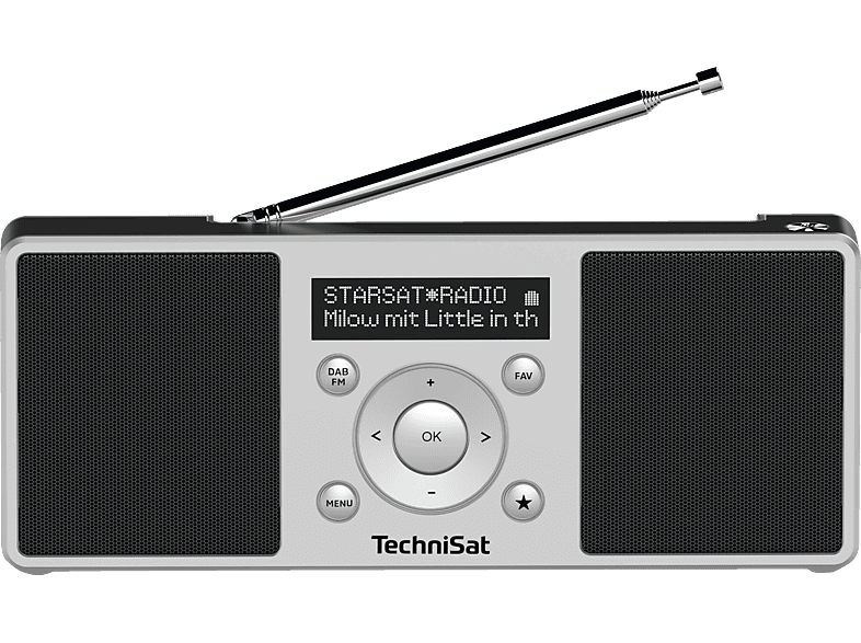 TECHNISAT DIGITRADIO 1 S Portables DAB+/UKW-Stereoradio mit integriertem Akku, Digitalradio, DAB+, FM, AM, Schwarz/Silber von TECHNISAT