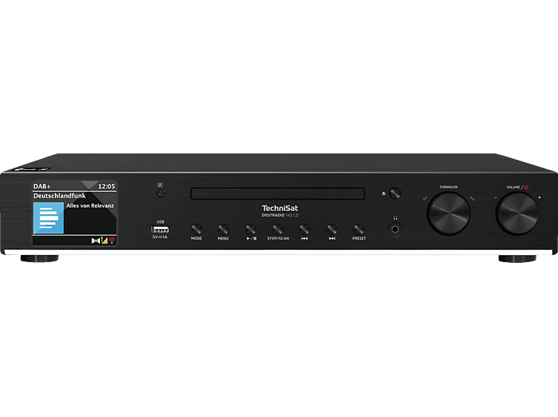 TECHNISAT DIGITRADIO 143 CD DAB Radio, AM, FM, DAB, DAB+, Internet Bluetooth, Schwarz von TECHNISAT