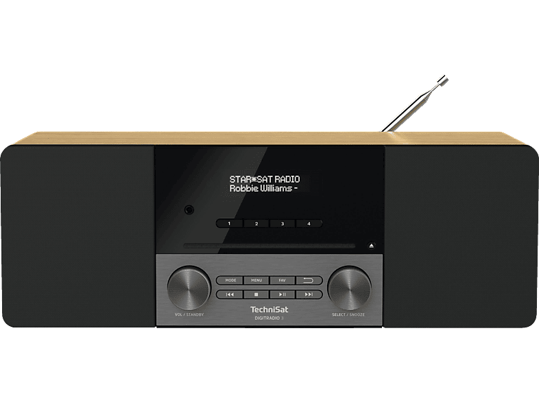 TECHNISAT DIGITRADIO 3 Radio, DAB+, FM, Bluetooth, Schwarz/Eiche von TECHNISAT