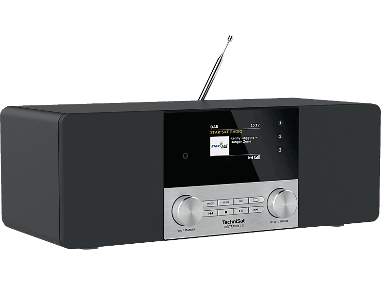TECHNISAT DIGITRADIO 4 C DAB+ Radio, DAB+, Bluetooth, Schwarz/Silber von TECHNISAT