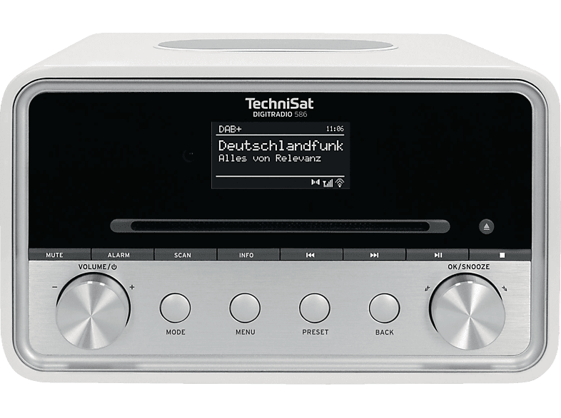TECHNISAT DIGITRADIO 586 DAB+ Radio, AM, FM, DAB+, Internet Bluetooth, Weiß/Silber TECHNISAT DIGITRADIO 586 DAB+ Radio, AM, FM, DAB+, Internet Bluetooth, Weiß/Silber von TECHNISAT