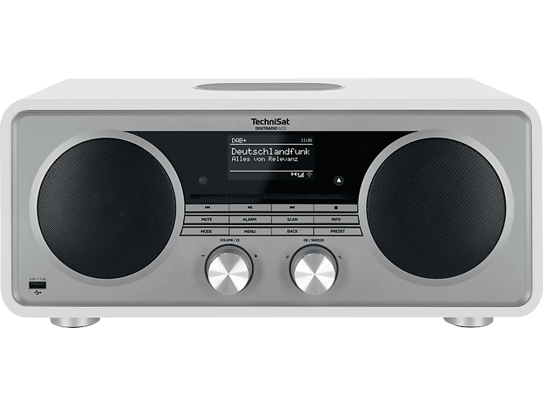 TECHNISAT DIGITRADIO 602 DAB+ Radio, AM, FM, DAB, DAB+, Internet Bluetooth, Weiß/Silber TECHNISAT DIGITRADIO 602 DAB+ Radio, AM, FM, DAB, DAB+, Internet Bluetooth, Weiß/Silber von TECHNISAT