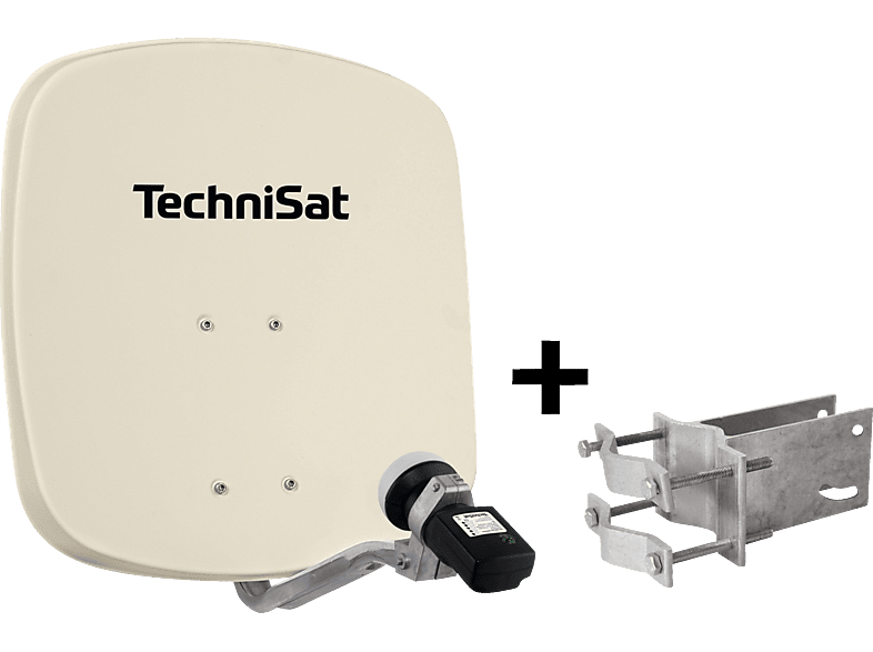 TECHNISAT Digidish 45 mit Satfinder V/H-LNB, inkl. An-Rohr-Fitting DigitalSat-Antenne von TECHNISAT