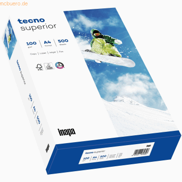 4 x Tecno Multifunktionspapier TecnoSuperior A4 100g/qm weiß VE=500 Bl 4 x Tecno Multifunktionspapier TecnoSuperior A4 100g/qm weiß VE=500 Bl von Tecno