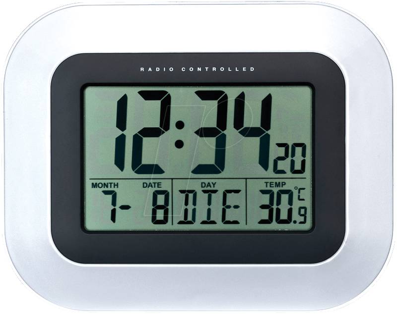 WS 8005 - Funk Wanduhr, digital, mit Jumbo LCD von TECHNOLINE