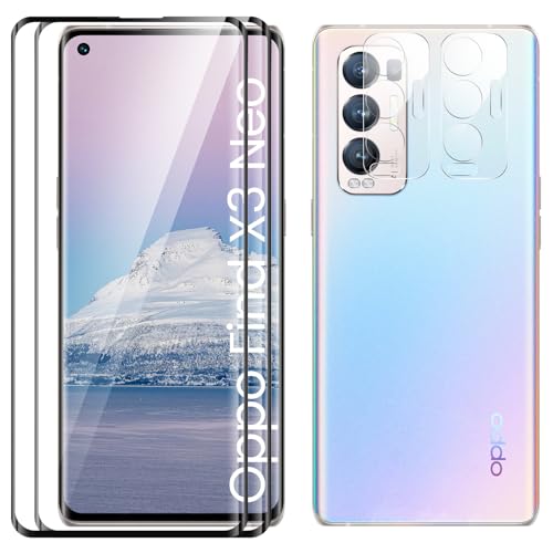 Displayschutzfolie für OPPO Find X3 Neo, Kante an Kante, Fall Freundlich, Blasenfrei, Ultra-HD Schutzfolie Displayschutzfolie, 2 Stück Schutzfolie und 2 Stück Kameraschutz Displayschutzfolie für OPPO Find X3 Neo, Kante an Kante, Fall Freundlich, Blasenfrei, Ultra-HD Schutzfolie Displayschutzfolie, 2 Stück Schutzfolie und 2 Stück Kameraschutz von TECHO