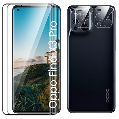 TECHO Displayschutzfolie für OPPO Find X3 Pro, Fall Freundlich, Kante an Kante, Blasenfrei, Ultra-HD Schutzfolie Displayschutzfolie, 2 Stück Schutzfolie und 2 Stück Kameraschutz TECHO Displayschutzfolie für OPPO Find X3 Pro, Fall Freundlich, Kante an Kante, Blasenfrei, Ultra-HD Schutzfolie Displayschutzfolie, 2 Stück Schutzfolie und 2 Stück Kameraschutz von TECHO