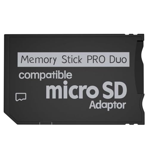 TECHZOCO Adapter für Micro-SD-Karte auf Memory Stick, kompatibel mit Micro SD/Micro SDHC/Micro SDXC/TF-Karten (maximal 64 GB), kompatibel mit PSP 1000/2000/3000, Sony Kamera und Handycam von TECHZOCO