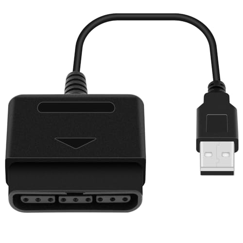 TECHZOCO Konverter-Adapter für PS1, PS2 auf PS3 oder PC, Controller-Adapter PS2 auf PS3, Konsolensteuerung auf USB, kompatibel mit Sony PS1, PS2, Länge 20 cm, Schwarz TECHZOCO Konverter-Adapter für PS1, PS2 auf PS3 oder PC, Controller-Adapter PS2 auf PS3, Konsolensteuerung auf USB, kompatibel mit Sony PS1, PS2, Länge 20 cm, Schwarz von TECHZOCO