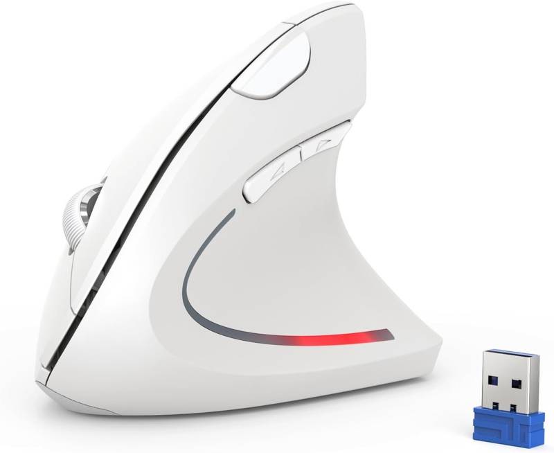 TECKNET Ergonomisch 4800 DPI Präzise Steuerung schützt den Arm mit 6 Tasten Maus (USB, Effizienz Anpassbare Geschwindigkeit Mit 5 DPI-Stufen (4800 bis 800) von TECKNET