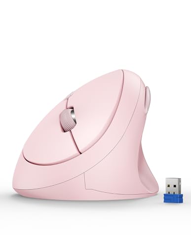 TECKNET Ergonomische Maus Kabellos, 4800 DPI Vertikale Maus, 99% Lärmminderung, 6 Tasten, 2.4G Computer Funkmaus, Leise Wireless Mouse for Laptop, PC, Chromebook, Mac von TECKNET