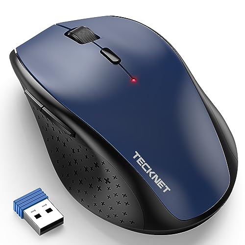 TECKNET Kabellose Maus, 2.4G Funkmaus 3200 DPI Optischer Mäuse 6 Einstellbare DPI Computermaus Wireless Maus mit 6 Tasten für pc Windows Mac MacBook Linux von TECKNET