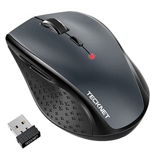 TECKNET Kabellose Maus, 3200 DPI 2.4G Funkmaus 6 Einstellbare DPI Optischer Wireless Maus mit 6 Tasten Mäuse Drahtlose für PC Laptop Windows Mac MacBook Linux von TECKNET