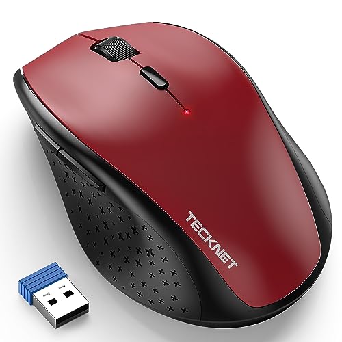 TECKNET Kabellose Maus, Classic 2.4G Funk Maus 3200 DPI 6 Einstellbare Wireless Mäuse Optischer PC Computer Laptop Maus mit 6 Tasten für Windows Mac MacBook Linux von TECKNET