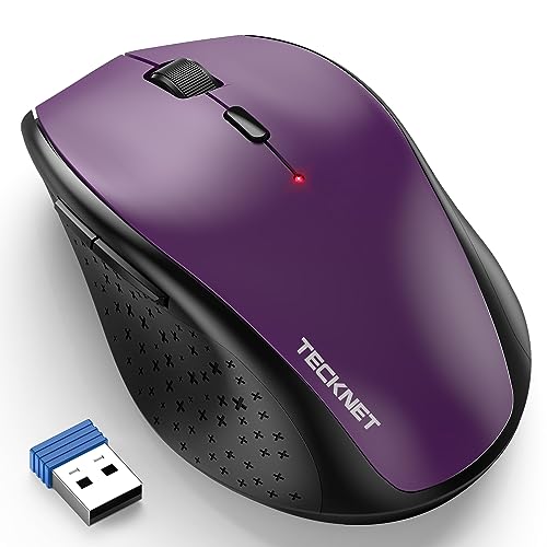 TECKNET Kabellose Maus, Classic 2.4G Funk Maus 3200 DPI 6 Einstellbare Wireless Mäuse Optischer PC Computermaus Maus mit 6 Tasten für Windows Mac MacBook Linux von TECKNET