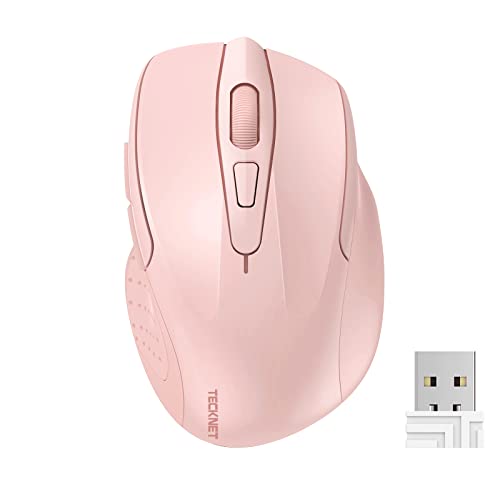 TECKNET Kabellose Maus, Pro 2.4G 2600 DPI Wireless Maus 6 Tasten mit Nano Empfänger, 24 Monate Batterielaufzeit, 5 Einstellbare DPI-Pegel für PC Laptop iMac MacBook Microsoft Pro, Office Home von TECKNET