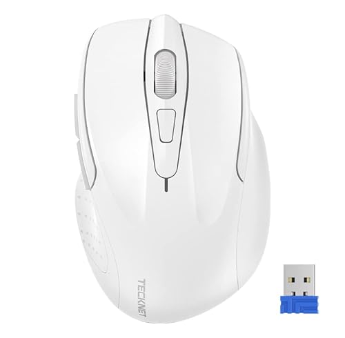 TECKNET Kabellose Maus, Pro 2.4G 2600 DPI Wireless Maus 6 Tasten mit Nano Empfänger, 24 Monate Batterielaufzeit, 5 Einstellbare DPI-Pegel für PC Laptop iMac MacBook Microsoft Pro, Office Home von TECKNET