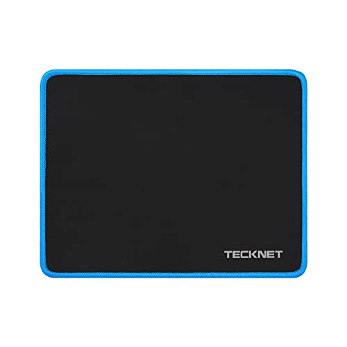 TECKNET Mauspad, 28 x 21 cm Gaming Mousepad mit Wasserdicht und Rutschfester Gummi für PC-Büro, Arbeit, Gaming, Studium, Laptop, Computer, Zuhause-Blau von TECKNET